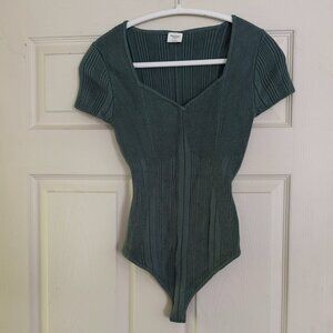 Abercrombie Short-Sleeve Sweetheart Sweater Bodysuit